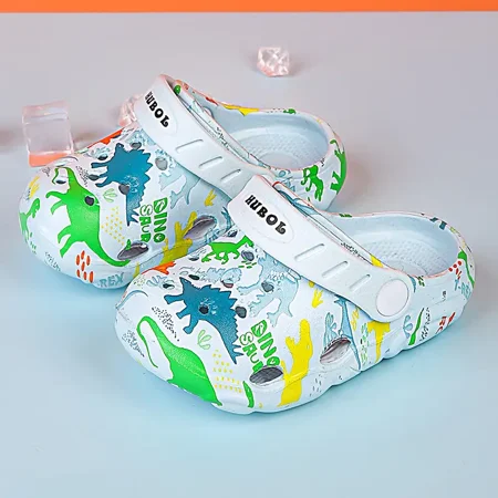 

GEDER-S Kids Cartoon Dinosaur Garden Clogs Slipper Non-slip Slip-on Water Shoes Breathable Sandals Outdoor For Boys And Girls