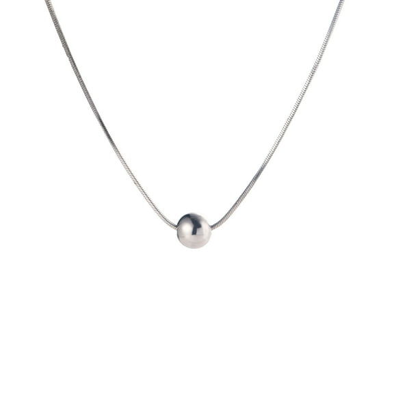A S925 Sterling Silver Simple Elegant Bead Necklace For Women, Suitable For Sending Friends Birthday Holiday Gifts, With A Beautiful Gift Box