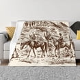 thumbnail image 1 of Fotbe Western Desert Cowboys2 Manta de Franela con Estampado, Manta Ultrasuave para Cama, Sofá, Auto, Hipoalergénica y Antibolitas-80"x60", 1 of 6