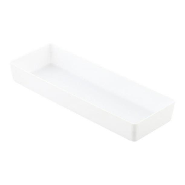 Rectangle White Plastic Modern Plate 5 1/4" x 1 3/4" x 3/4" 100