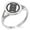 Silver, variant on Stainless Steel Shoni Samurai Crest Minimalist Oval Top Polished Statement Signet Ring
