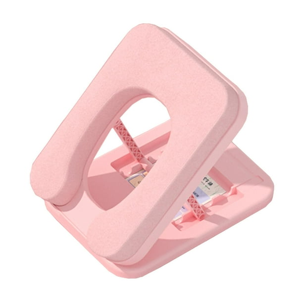 Almohada portátil de espuma viscoelástica con soporte para el cuello, alivia el dolor de espalda, ideal para la oficina, transpirable. Rosado