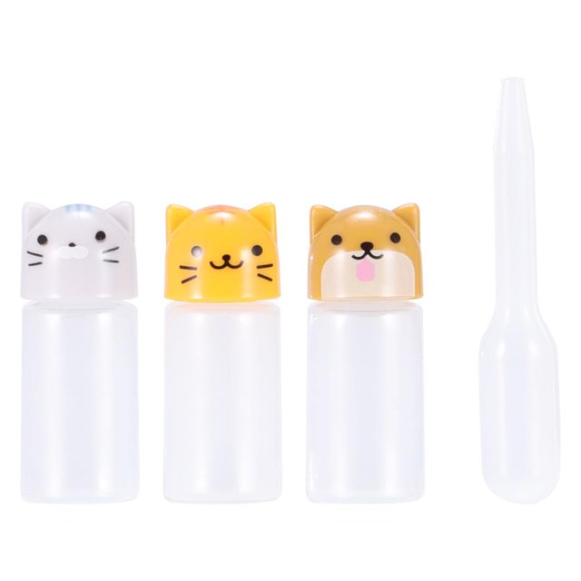 Yuarrent 3 piezas de botellas de condimentos, soporte de almacenamiento pequeño para el hogar, contenedores ligeros de ketchup para animales, cocina, Organizadores de utensilios de cocina Yuarrent HA015390-00