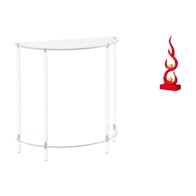 Mesa Auxiliar De Acrílico Para Espacios Pequeños Con Estatua Abstracta De Fuego, Figura De Llama De Resina, Escultura Moderna, Artesanía Para La Decoración Del Hogar Y La Sala De Estar.