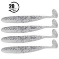 thumbnail image 2 of 20PCS Soft Plastic Fishing Lures T Tail Baits, Reflective Sequins with Attractive Motion for Fish Tackle, 2 of 7