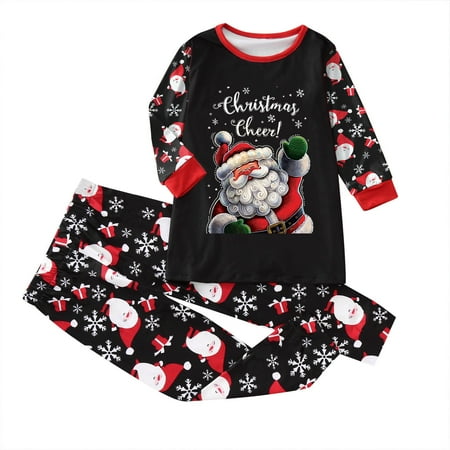 

Christmas Pajamas for Family Parent-Child Outfit Winter Fall Merry Clothes Matching Cute Prints Long Sleeve Tops Pants Pajama Sets
