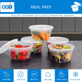 thumbnail image 6 of [EDI-Round Deli Containers (12 oz, 50)] Plastic Deli Food Storage Containers with Airtight Lids | Microwave-, Freezer and Dishwasher-Safe | BPA Free | Heavy-Duty | Meal Prep | Leakproof | Recyclable, 6 of 8