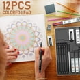 thumbnail image 6 of Four Candies Metal Mechanical Pencil Set,5 Count, Metal Mechanical Pencils 0.5, 0.7, 0.9,2.0(2Pcs), 420Pcs Leads (4B 2B HB 2H Color), for Writing Sketching Drawing (Black), 6 of 7