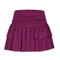 thumbnail image 4 of Levmjia Women's Tennis Skirt With Shorts Pleated Solid Color Skirt Summer Casual Mesh A-Line Mini Skirt Yoga Sports Party Beach Vacation Daily Wear, 4 of 8