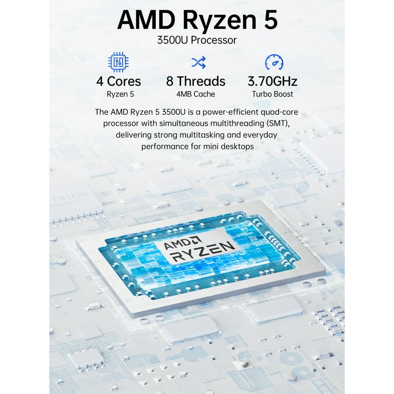 GMKtec G10 Mini PC, 16GB RAM 512GB SSD, AMD Ryzen 3500U (MAX