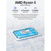 GMKtec G10 Mini PC, 16GB RAM 512GB SSD, AMD Ryzen 5 3500U (MAX 3.7 GHz) , Office Home Desktop Computers, 2.5GbE NIC LAN , Triple 4K Display