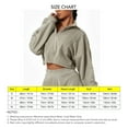 thumbnail image 4 of Sudadera de Mujer Manga Larga Cuello Alto Suelto Deportivo Casual Transpirable Blusa con Cremallera para Exteriores Lino Gris XL, 4 of 5