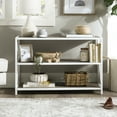 thumbnail image 2 of Walker Edison 40" Industrial Frisco X-frame Bookcase, Grey Wash / White, 2 of 16