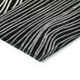 thumbnail image 3 of Addison Rugs Chantille Indoor/Outdoor Transitional Stripes Black Machine Washable Rectangle Rug, 3' x 5', 3 of 8