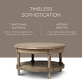 thumbnail image 3 of Maven Lane Pullman Table Basse Ronde Traditionnelle en Bois, Fini Gris Vieilli, 3 of 6
