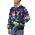 thumbnail image 3 of Vsdgher Fantasy Landscape Starry Night Mens Hoodies Zip Hoodie, Hoodies for Men, Zip-up Hooded Sweatshirt-Medium, 3 of 5