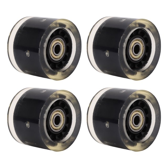 Longboard Roues de Planche à Roulettes Hautes Rebonds PU Technologie de Friction Magnétique pour Croisières de Rue Voyages 55x45mm 4 Pcs