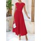 thumbnail image 4 of Vestido PRETTYGARDEN para mujer, verano 2025, casual, maxi rojo, XXL, 4 of 9