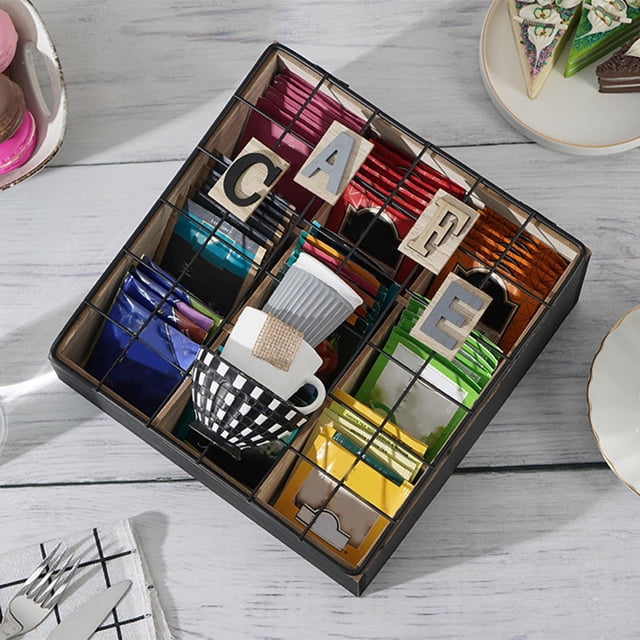 Organizador de Almacenamiento BLESIY 9 Compartimentos Decoración Duradera Multiusos Contenedores de Tapa Cocina