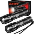 thumbnail image 6 of Rechargeable Flashlights, 2 Pack LED Tactical Flashlights with 5 Modes, Waterproof Focus Zoomable Flashlights for Camping, Hiking, Outdoor & Emergency Use, 6 of 8