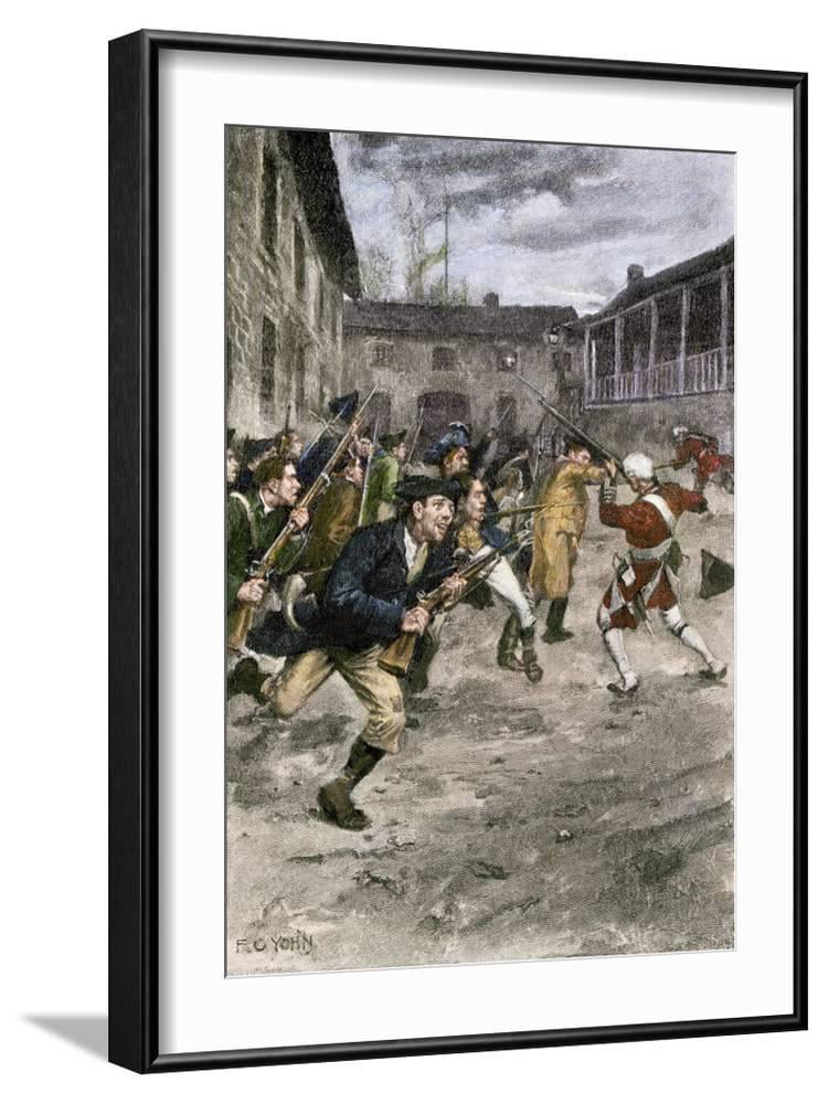 Capture Of Fort Ticonderoga By Ethan Allen And The Green Mountain Boys, C.1775, World Culture Framed Art Print Wall Art - Walmart.com