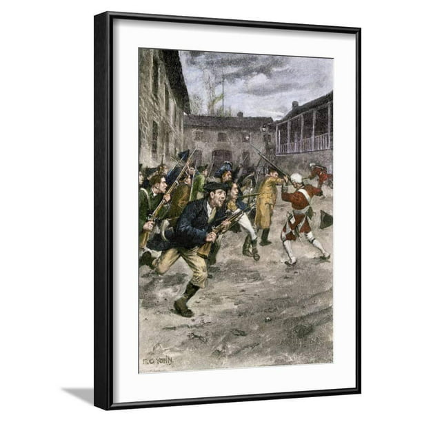 Capture Of Fort Ticonderoga By Ethan Allen And The Green Mountain Boys C 1775 World Culture Framed Art Print Wall Com - Ethan Allen Framed Wall Art