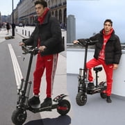 Mebike Dual Motor Electric Scooter for Adults ,53MPH &53 Miles Long Range ,72V 6000W E Scooter with Seat,11INCH Off-Road Tires,UL2272