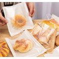 thumbnail image 5 of 100Pcs Heat-Sealable Bakery Bags with Window for Cookies Packaging, Happon 7.5 x 7.1 Inches Kraft Paper Donut Bags, Grease-Resistant Sandwich Bags Treat bags for Packaging Baked Goods Cookie Bread, 5 of 7