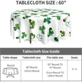 thumbnail image 4 of St.Patrick''s Day Tablecloth 60 Inch Round, Green Shamrock Table Cloth, Watercolor Clover Floral Tablecloths Polyester Fabric Farmhouse Decorative for Spring Home Kitchen Dining Party, 4 of 6