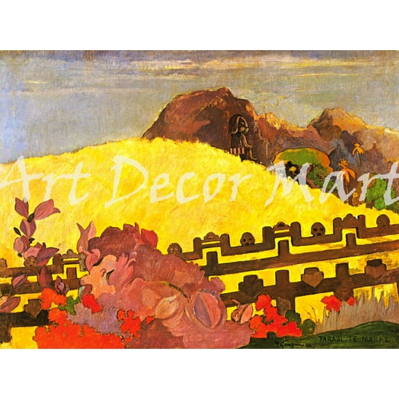 Sacred Mountain-Gauguin - CANVAS OR FINE PRINT WALL ART
