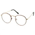 thumbnail image 1 of grinderPUNCH Vintage Inspired Round Tortoise Metal Frame Clear Lens Glasses, 1 of 5