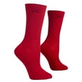 thumbnail image 3 of ODD SOX Basix Athletic Crew Socks Red Heather Cushioned Footbed, Breathable Knit, Arch Support,, 3 of 6