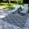 thumbnail image 2 of LR Home Sophie 5'3" x 7' Navy/White Nautical Rope Lattice Indoor/Outdoor Performance Area Rug, 2 of 6