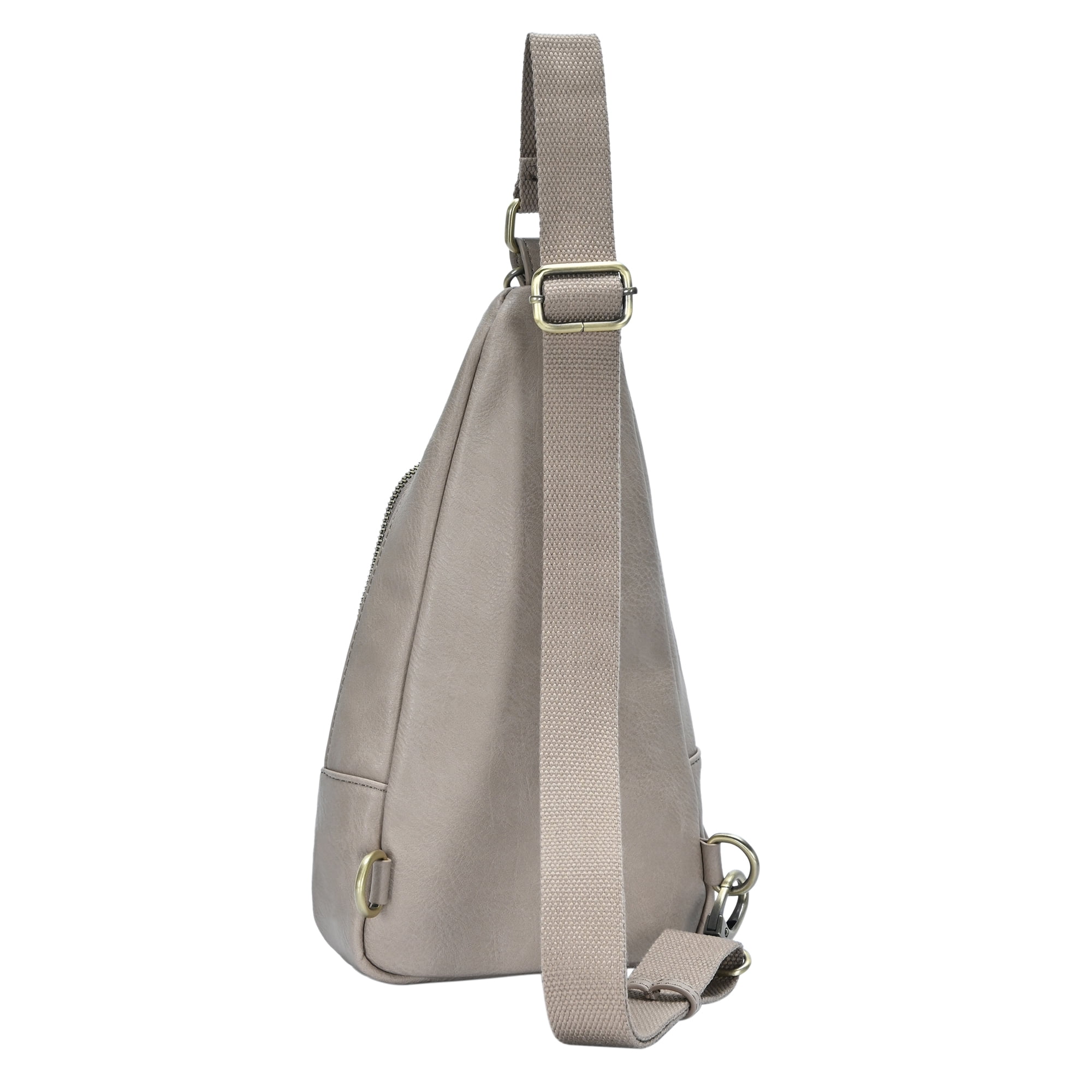 Antik Kraft The Tasha Soft Vegan Leather Crossbody Sling Backpack Purse for Women Taupe Walmart