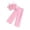 Pink, variant on HNMKIU Toddler Girls Summer Casual 2-Piece Outfit Set Soft Breathable Sleeveless Top and Comfortable Pants Everyday Wear Pink,3-4 Years