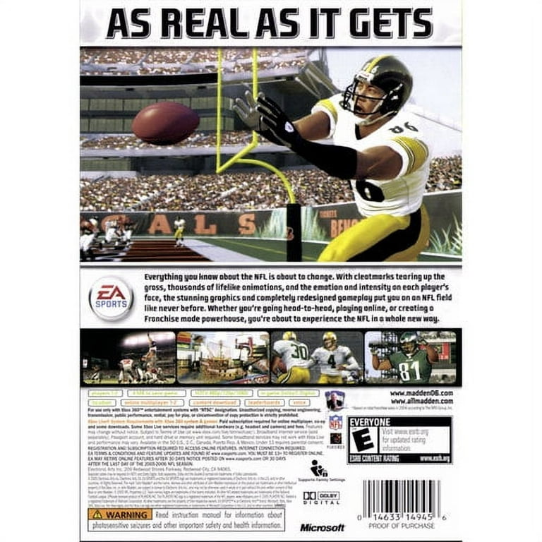 Madden NFL 06 Xbox 360 Gameplay - New Gameplay 1 