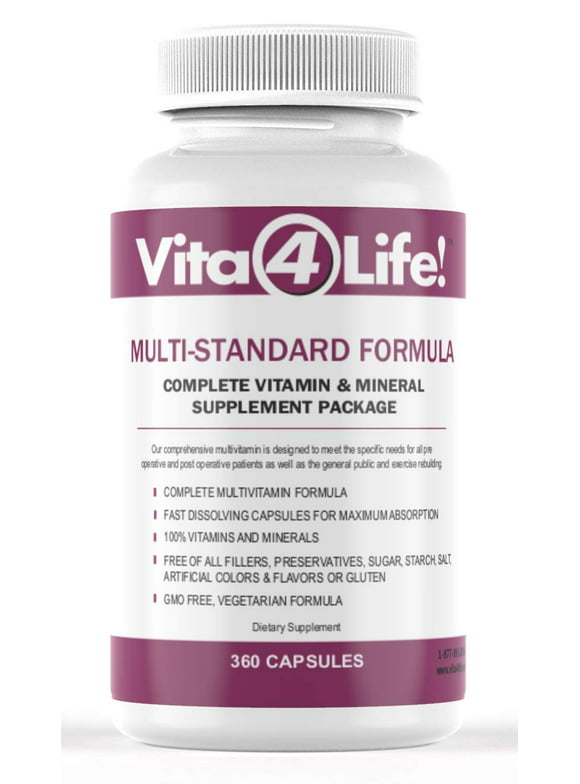 Bariatric Multivitamin & Mineral Supplement - Vita4Life Multi-Standard Formula - 360 Count