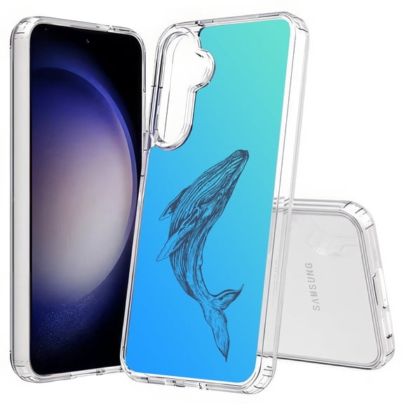 TalkingCase Slim Fit Phone Case Compatible for Samsung Galaxy S25 Plus(Not S25/ S25 Ultra), Humpback Whale 8 Print, Lightweight,Flexible, USA Print