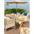 thumbnail image 4 of Easter Bunny Outdoor Tablecloth - 54x80 Inch Rectangle Dining Table Cover, Spring Yellow Floral Rabbit Scarf Botanical Waterproof Outdoor Table Cloth with Umbrella Hole & Zipper for Picnic/Patio, 4 of 7