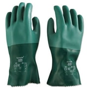 1PACK Ansell Scorpio Neoprene Gloves, Green, Size 10, 12 Pairs