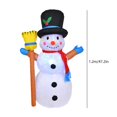thumbnail image 3 of Muñeco de nieve inflable con luz LED de juguete con decoración navideña para fiestas en el jardín (EU-4), 3 of 6