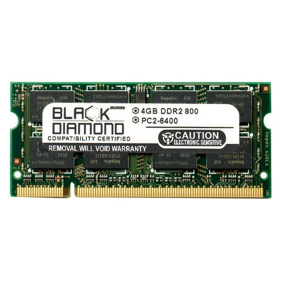 4GB Black Diamond Memory Module for HP Pavilion Notebooks Notebook dv3510nr DDR2 SO-DIMM 200pin PC2-6400 800MHz Upgrade