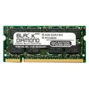 4GB Memory RAM for Dell Vostro Laptop 1520 200pin PC2-6400 800MHz DDR2 SO-DIMM Black Diamond Memory Module Upgrade