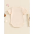 thumbnail image 3 of Suealasg Newborn Infant Boys Girls Summer Rompers Short Sleeve Letters Heart Print Bodysuits 3 6 12 18 Months Baby Boy Girls Clothes, 3 of 8
