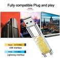 thumbnail image 4 of Crystal Diamond Usb Flash Drive 2.0 64GB Pendrive Cutomize Photo with LED light Stick Usb disk Memoria Stick Exquisite gift silver 32GB, 4 of 6