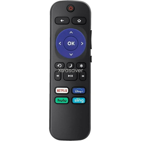 Replacement Remote Control for Onn Roku TV/TCL Roku TV/Element Roku TV/Hisense Roku TV Remote with Netflix Disney Plus HULU Sling【Only Works with Roku TV, Not for Roku Stick and Roku Box】