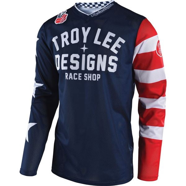 Troy Lee Designs TLD GP AIR Maze White Black Motocross Race Jersey Youth Large 