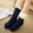 Dark Blue, variant on Snorda Womens Cable Knit Slipper Socks Fleece Cuff Lined Thick Thermal House Socks Soft Warm Cozy Non‑Slip Winter Mid Calf Socks for Indoor Lounging Sleeping Wear
