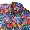 thumbnail image 2 of YIUME 1930s Hawaiian Shirt For Men Floral Canvas Cotton Button-down Short Sleeve Camp Shirt, 2 of 8