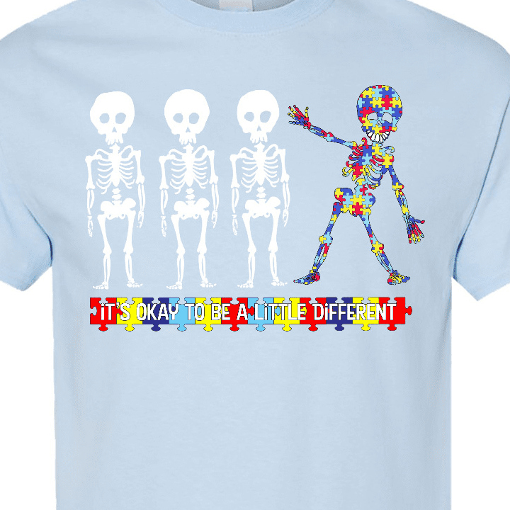 Inktastic It's Okay to Be a Little Different Autism Awareness T-Shirt